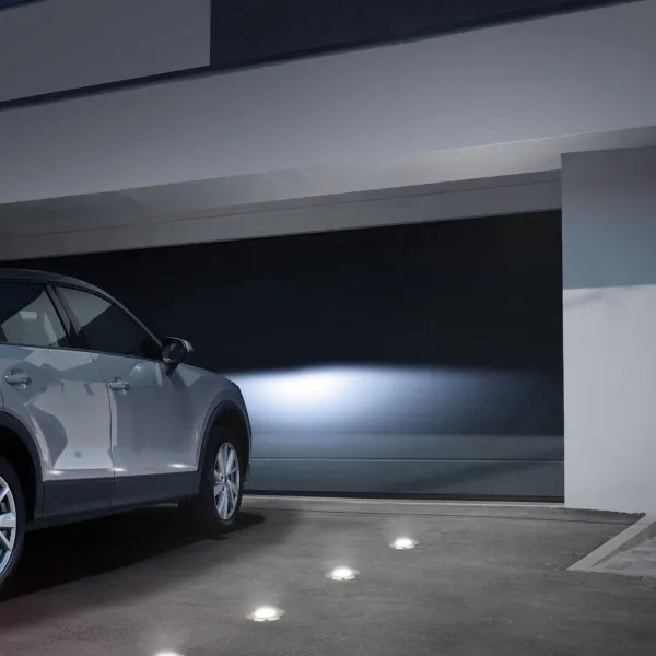 Lampada segnapasso da esterno LUKKA CONNECT 1xGU10/4W/230V IP67 cromo opaco arrotondato