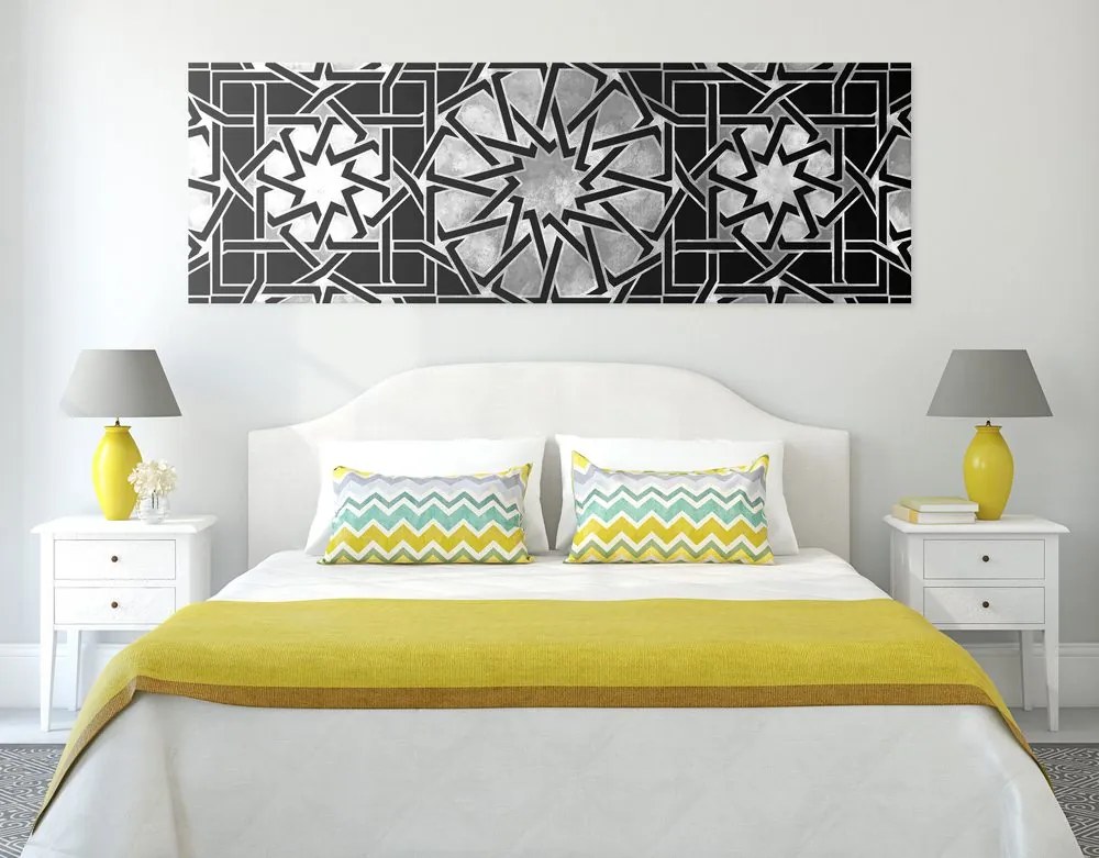 Quadro su tela – Mosaico orientale in bianco e nero