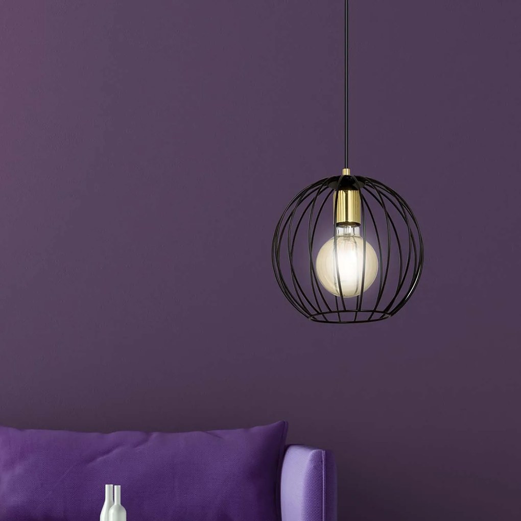 Sospensione Contemporanea Omoikane Acciaio Nero 1 Luce E27 Ip20
