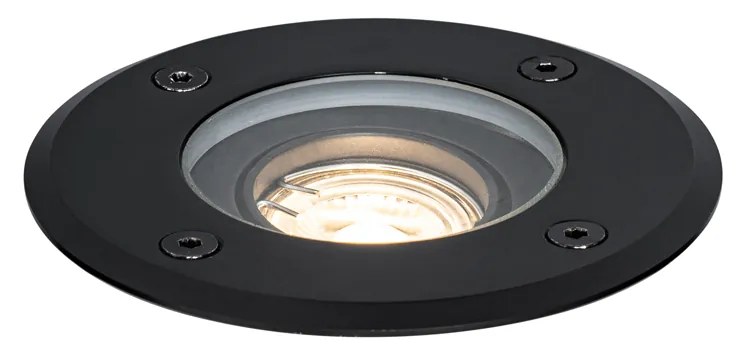 Set di 6 faretti da terra moderni neri 35 mm orientabili IP65 - Delux