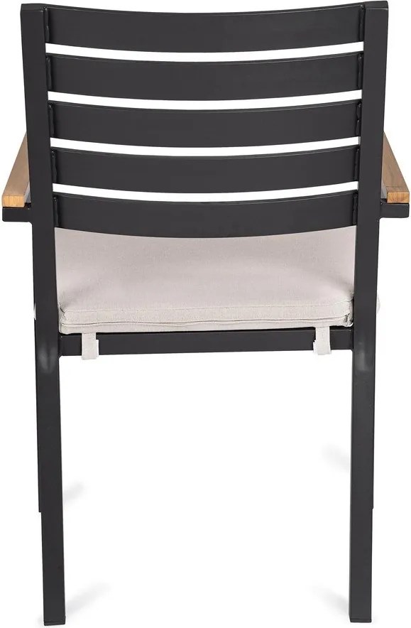 Sedia da esterno color antracite in metallo Henna – Bizzotto