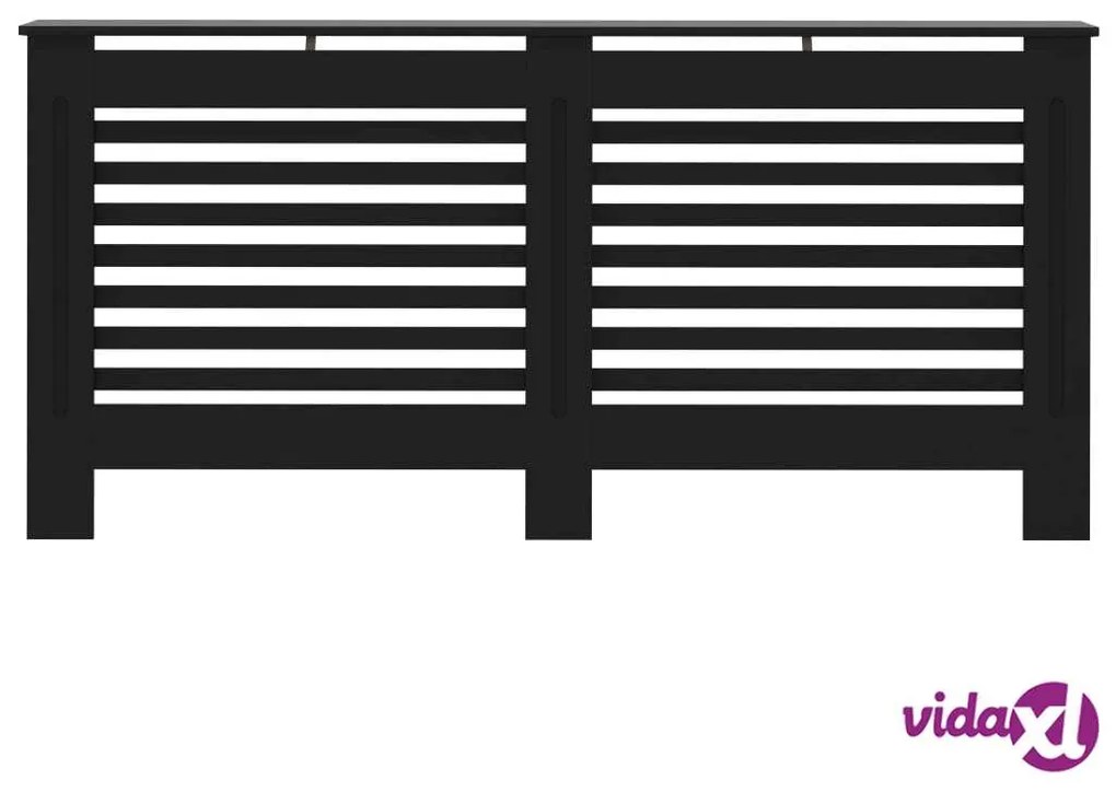 vidaXL Copertura per Radiatore Nera 172x19x81,5 cm in MDF