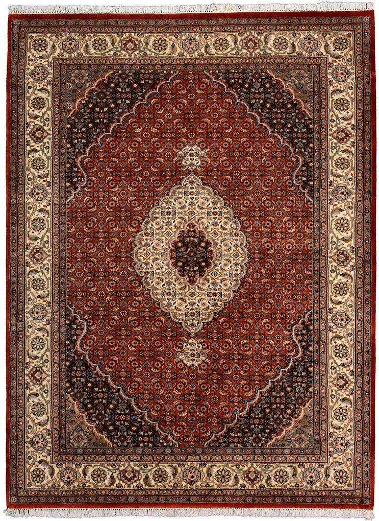 Tabriz Tappeto 240x180 Rosso (Indian) Annodato A Mano