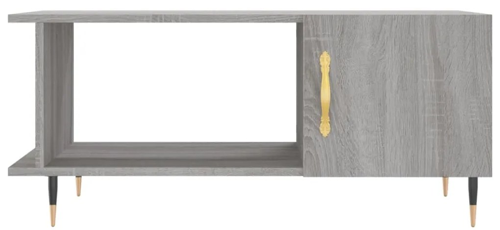 Tavolino da salotto grigio sonoma 90x50x40 cm legno multistrato