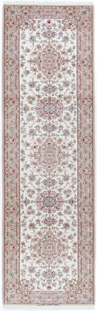 Isfahan Tappeto persiano 80 x 320 (Iran) Annodato A Mano