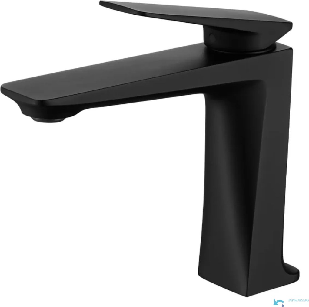 Miscelatore per lavabo ELITE EDITION BS1910 da piano in ottone, in più finiture tra cui cromo e nero opaco — Nero opaco — 15,5 cm