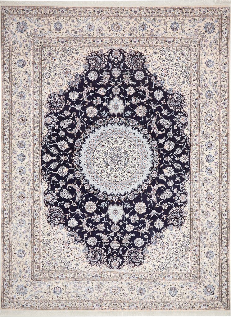 Nain Tappeto 400x300 Beige (Iran) Annodato A Mano