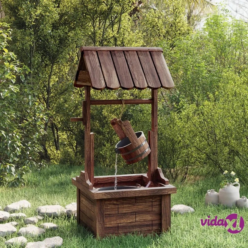 vidaXL Pozzo dei Desideri con Pompa 57x50x112 cm Massello di Abete