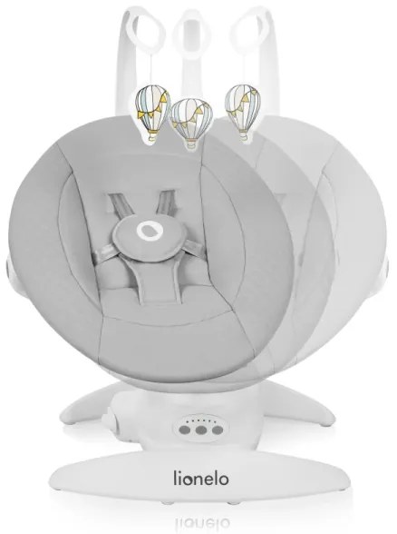 Lionelo - Dondolo per bambini con melodia IRIS Grey Concrete
