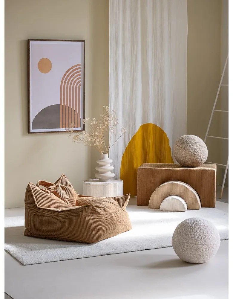 Pouf a sacco per bambini marrone con rivestimento in velluto a coste Chair – Wigiwama