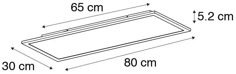 Plafoniera moderna in acciaio con LED integrato 80 cm - Liv
