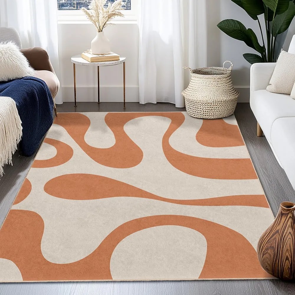 Tappeto arancione lavabile 80x150 cm Caramel Latte – Mila Home