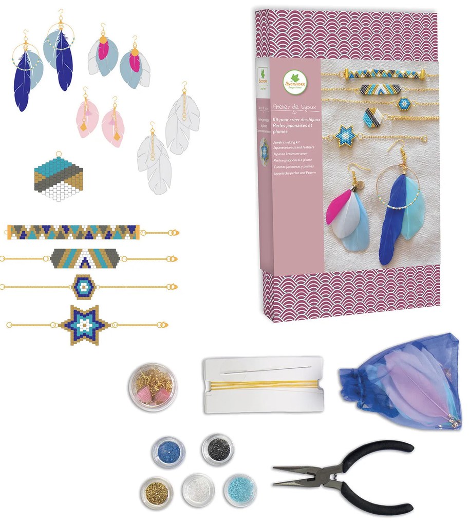 Laboratorio di gioielleria - Perline giapponesi e piume