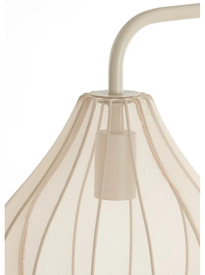Lampada da terra beige con paralume in tessuto (altezza 156,5 cm) Elati - Light &amp; Living