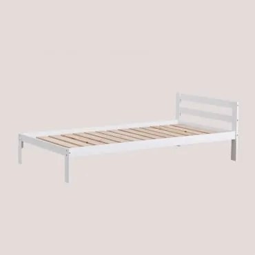 Letto in legno per materasso 90 cm Cooper Kids Bianco Legno & Letto - Sklum