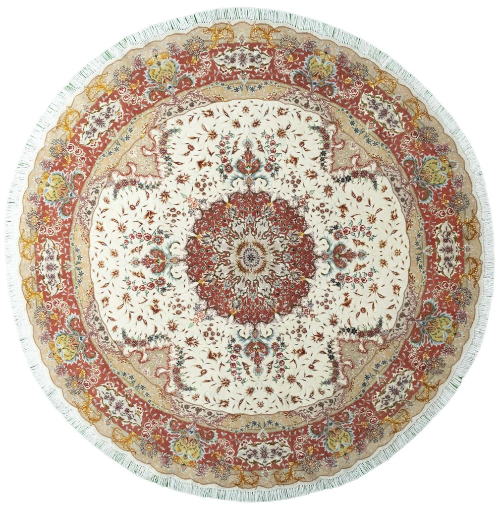 Tabriz Tappeto 240 x 240 Beige (Iran) Annodato A Mano