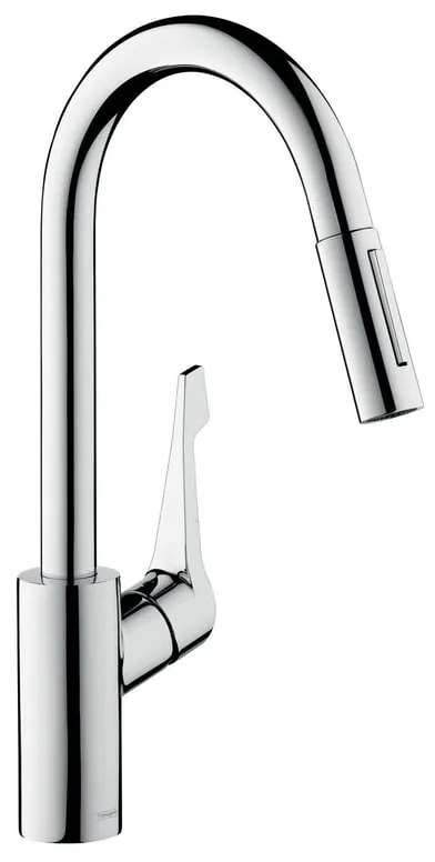 Rubinetto da cucina con doccetta a collo di cigno Cento XL cromo lucido HANSGROHE