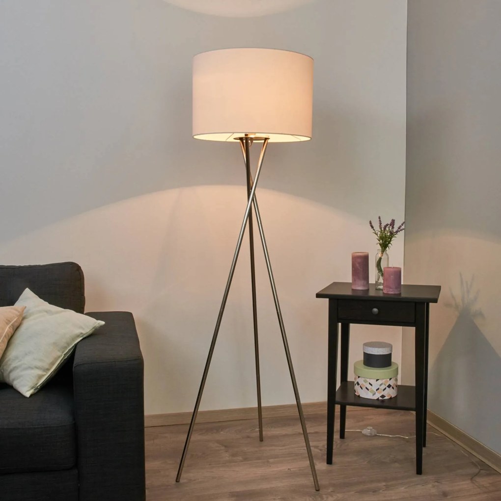 Lindby Fiby - lampada da terra a tre gambe bianca