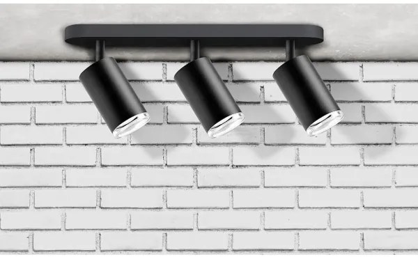 Luce Spot da bagno TURYN 3xGU10/10W/230V IP44 nero