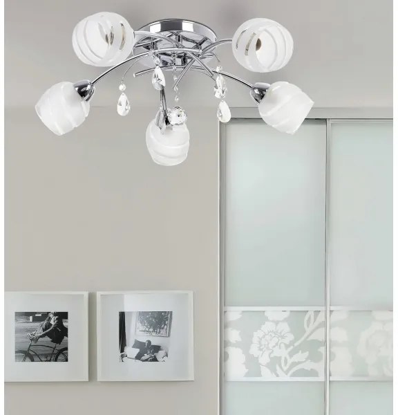 Rabalux 2622 - Plafoniera MELISSA 5xE14/60W/230V