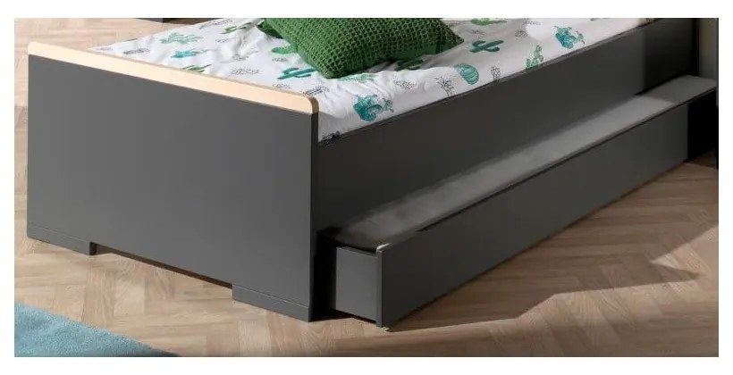Cassetto grigio sotto il letto per bambini 90x200 cm London - Vipack