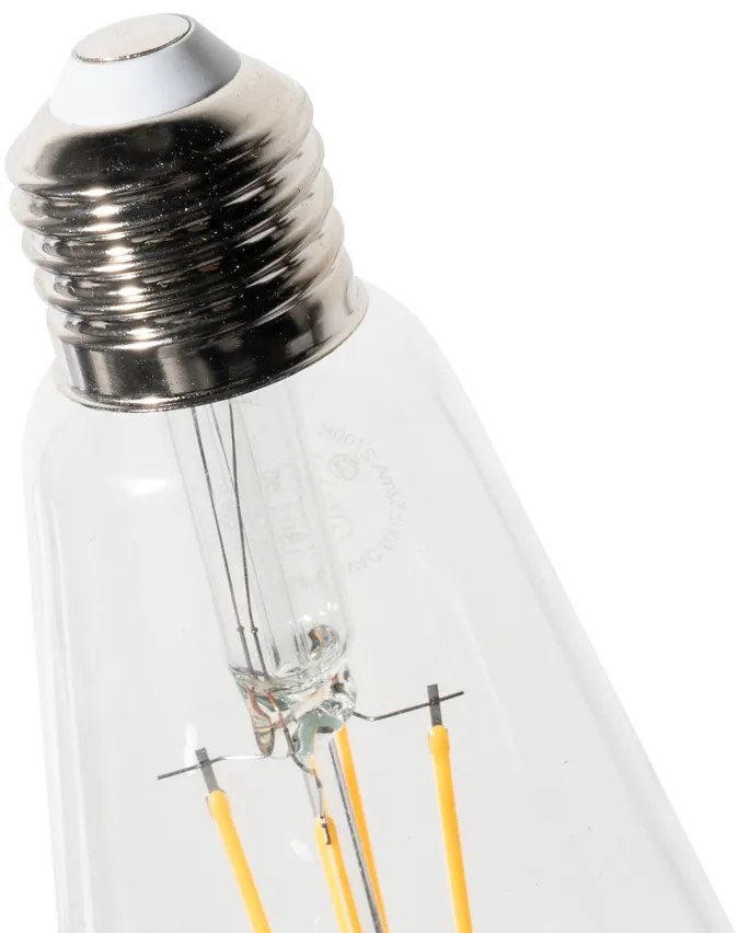 Set di 5 E27 3-staps dimbaar LED lamp ST64 clear 6W 700 lm 2700K