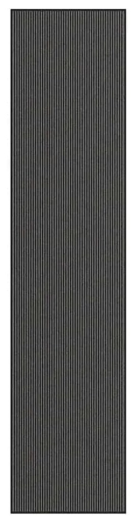 Zerbino A Strisce Nere E Grigie 115x500 Cm /
