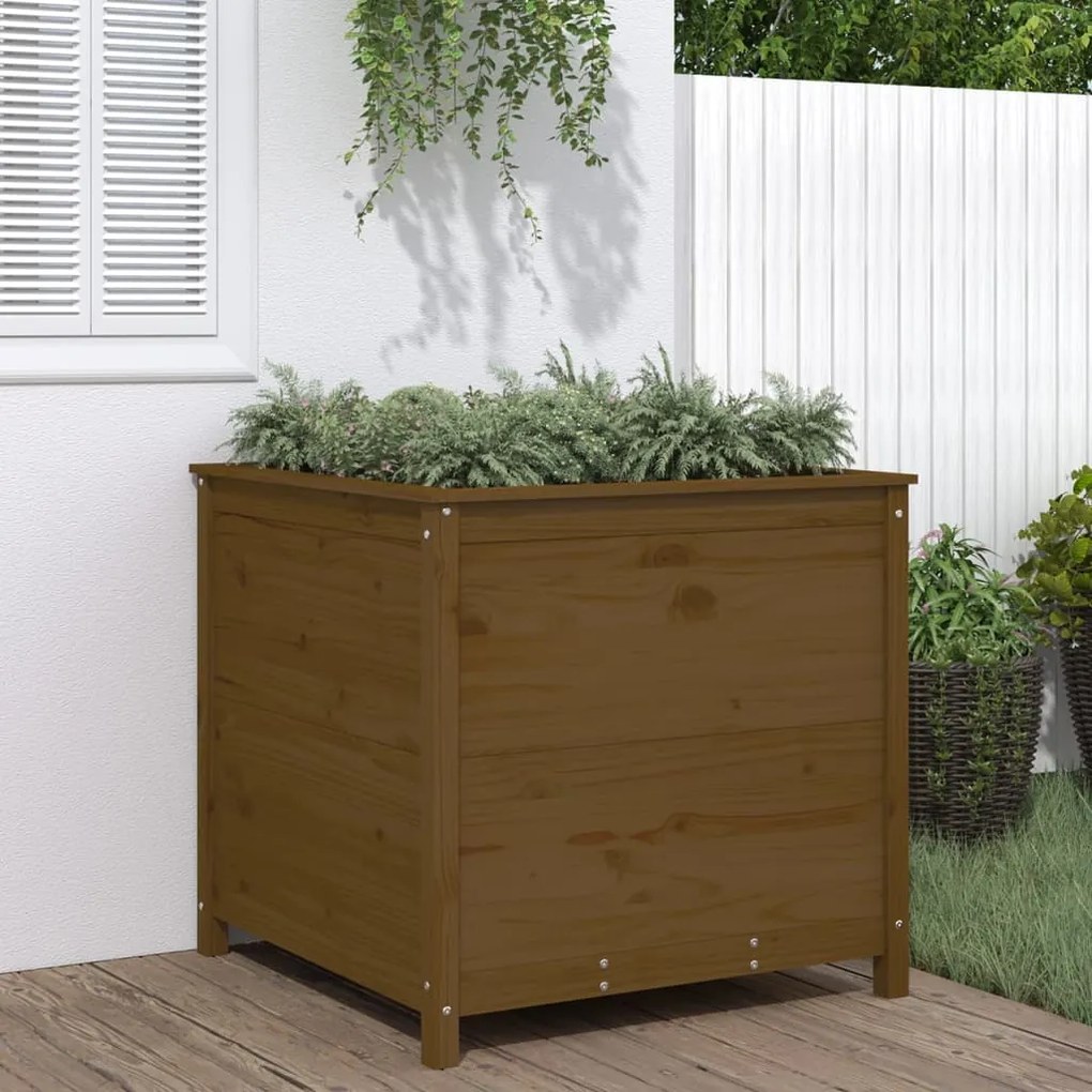 Fioriera Da Giardino Ambra 82,5x82,5x78 Cm Legno Massello Pino /