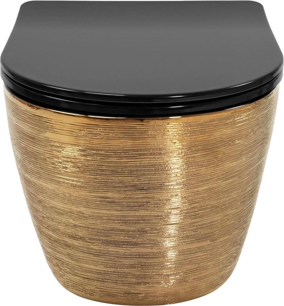 Vaso WC sospeso Rea Carlo Flat Brush Gold