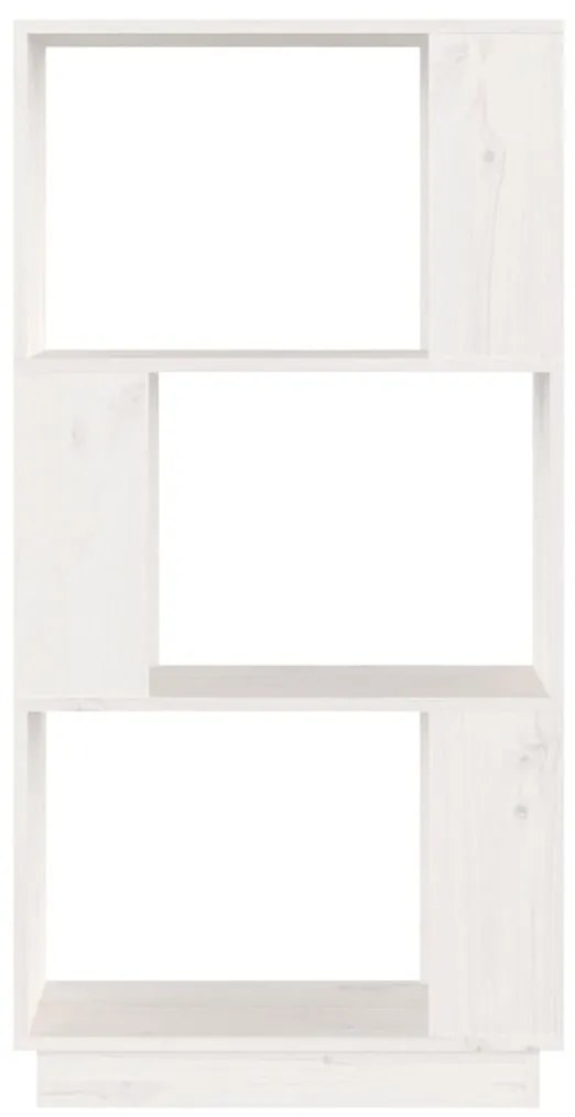 Libreria/Divisorio Bianco 51x25x101 cm Legno Massello di Pino