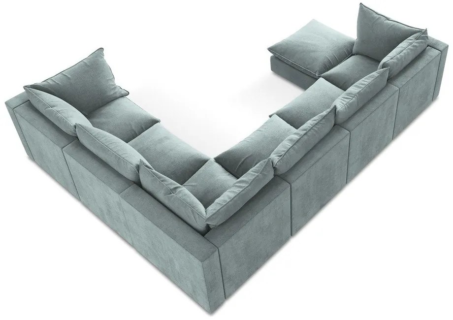 Divano angolare blu (con penisola a destra/a U) Manao – Makamii