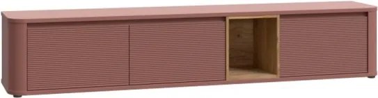 Mobile TV Sospeso 3 Ante 215x40x40 Con Vano A Giorno Lehman Terracotta