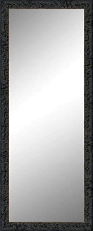 Specchio Camelia rettangolare in legno nero, oro foglia 60 x 170 cm