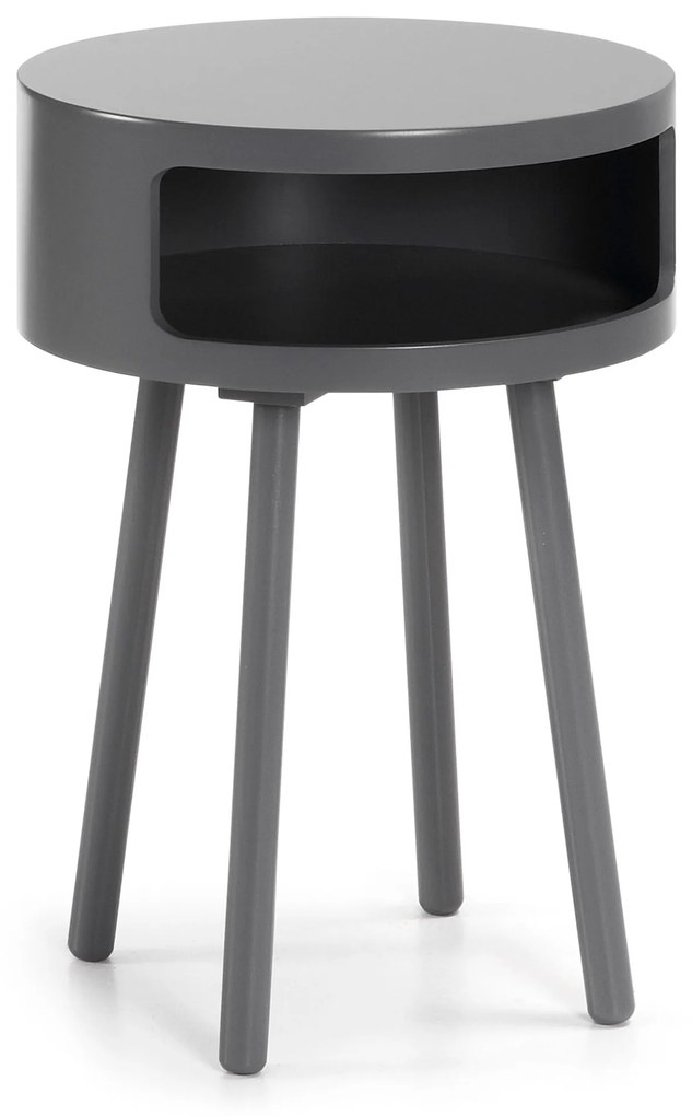 Kave Home - Tavolino Kurb B Ø 40 cm grigio