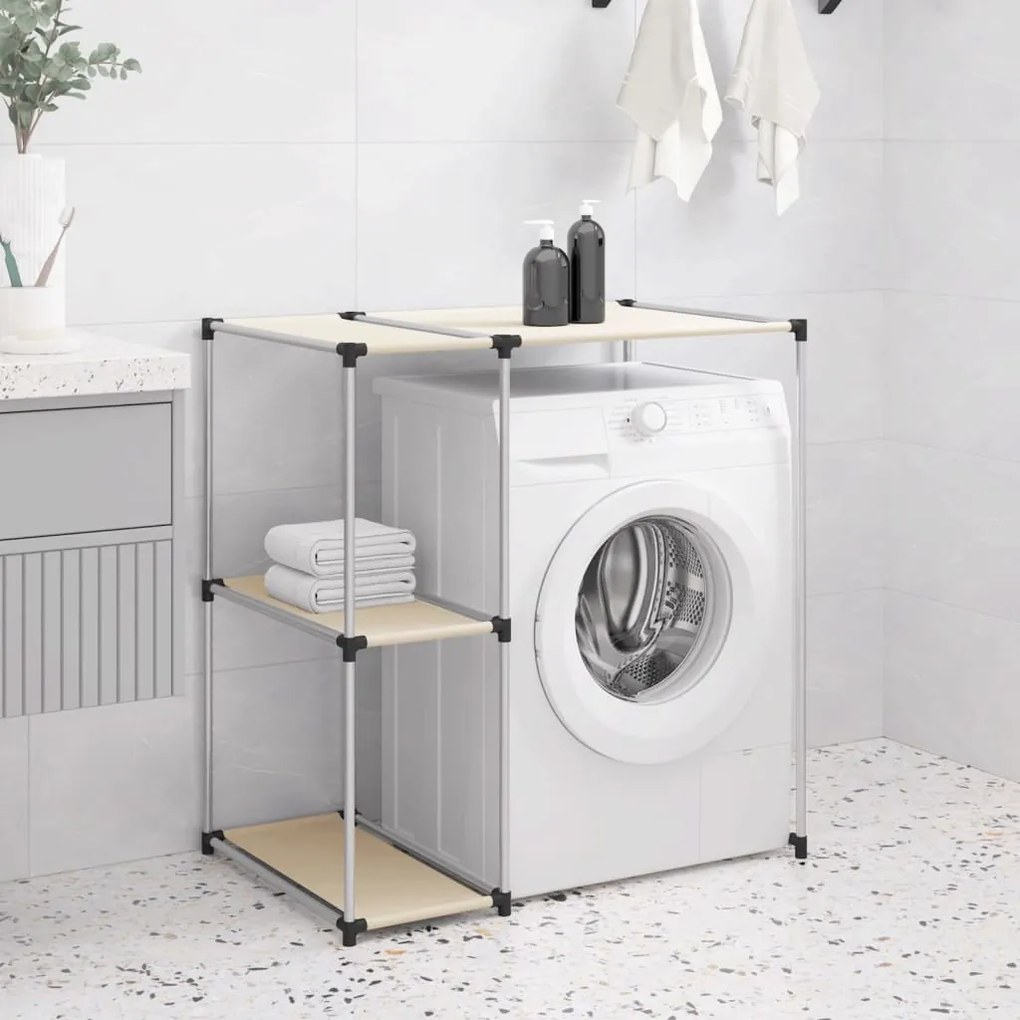 Rastrelliera Per Lavatrice Crema 87x55x90,5 Cm Ferro /