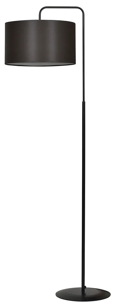 Piantana Contemporaneo Sigfrido Acciaio Nero Marrone 1 Luce E27 Ip20