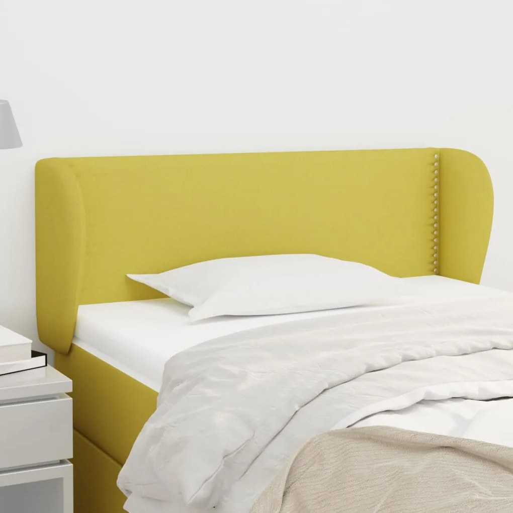 Testiera Ad Orecchio Verde 103x23x78/88 Cm İn Similpelle /