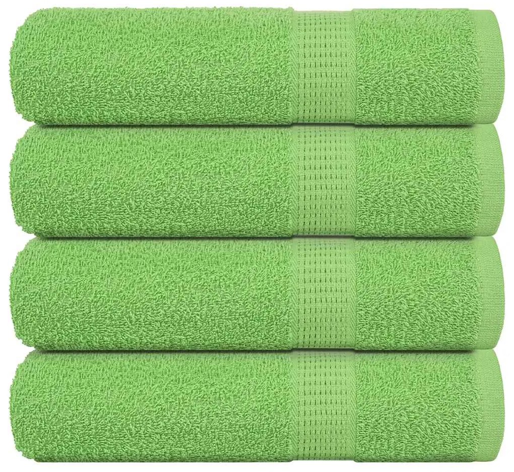 Asciugamani Da Bagno 4 Pz Verde Mela 100x150 Cm 360 G/m² Cotone /