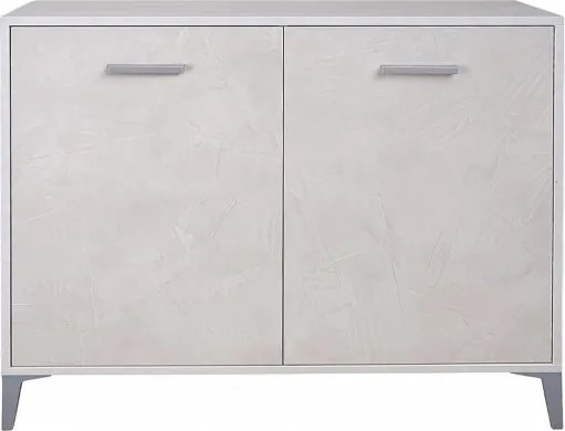 Madia in Legno 2 Ante 110x45 cm Drexa Cemento Spatolato