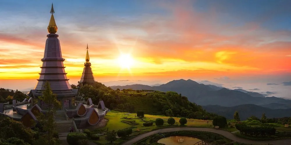 Stampa su tela – Alba mattutina in Thailandia