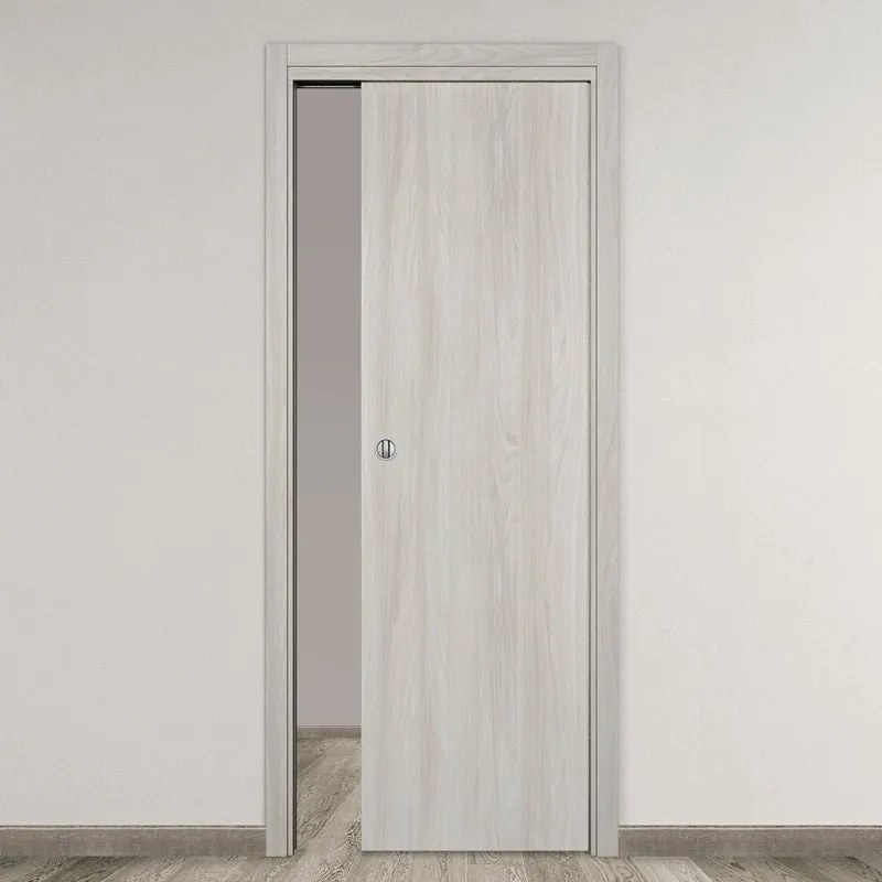 Porta scorrevole Elm olmo chiaro L 60 x H 210 cm reversibile