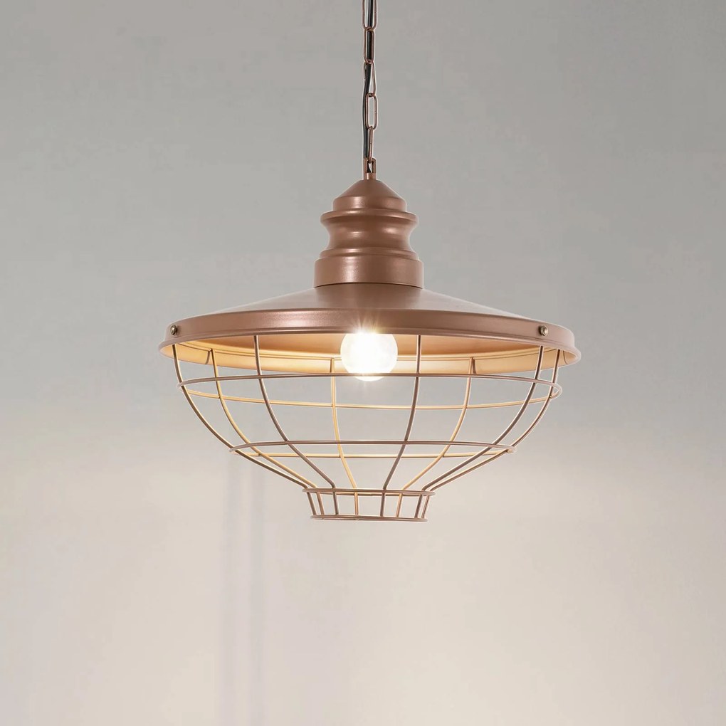 Lampada a sospensione Sivani Tel MR-635 Opviq, dimmerabile, Marrone / Ruggine, Soggiorno / Sala da pranzo, Metallo, Vintage, Lampada a sospensione