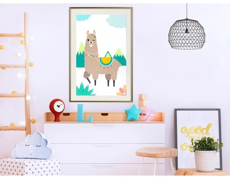 Poster Playful Llama