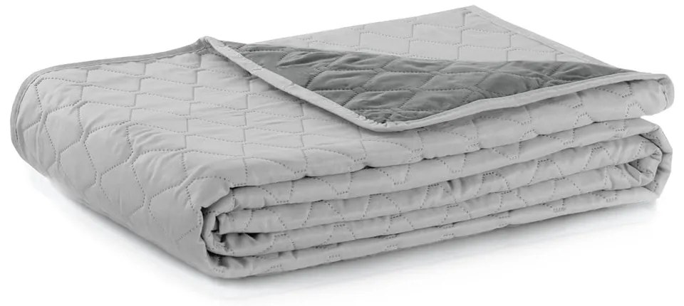 Copriletto grigio reversibile in microfibra , 240 x 260 cm Axel - DecoKing