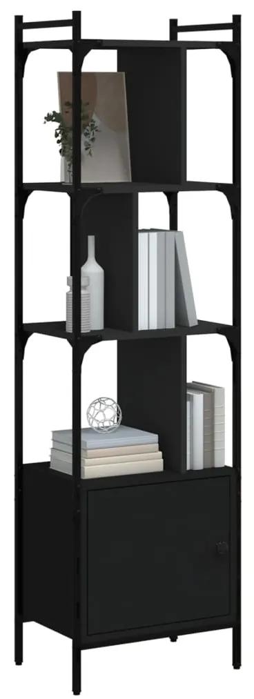 Libreria con ante nera 44,5x30x154,5 cm legno multistrato
