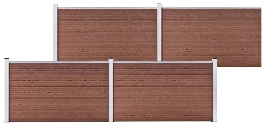 Pannello Di Recinzione İn Wpc 699x106 Cm Marrone /