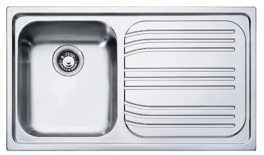 Lavello 1 vasca in inox argento FRANKE Radar RRX 611 L 50 x L 86 cm