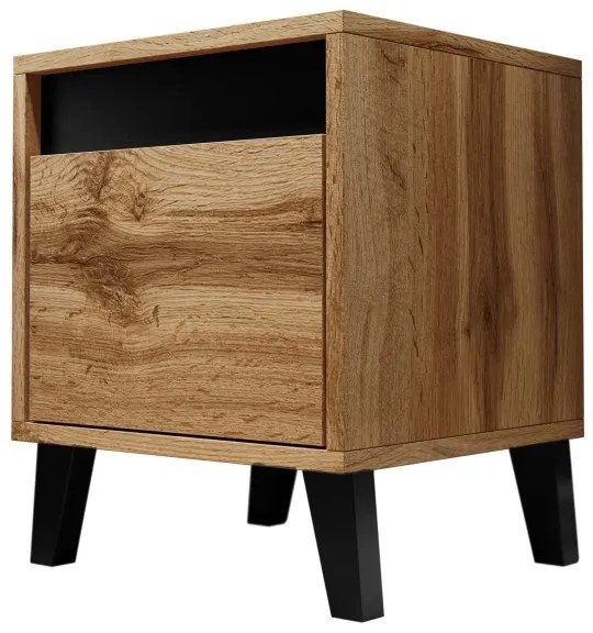 SET 2x Comodino NORD 45x40 cm marrone/antracite