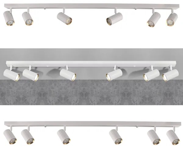 Faretto NICEA 6xGU10/10W/230V bianco