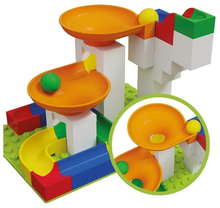 Set di parti aggiuntive per pista a sfere, 44 pezzi - Hubelino